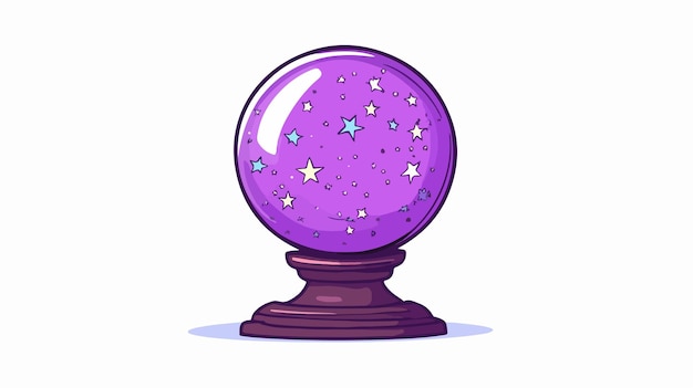 Vector vibrant purple prediction ball vector illustration