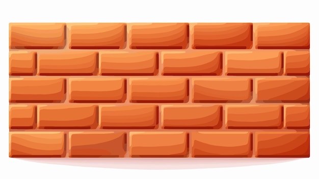 Vector vibrant rectangular orange brick wall background