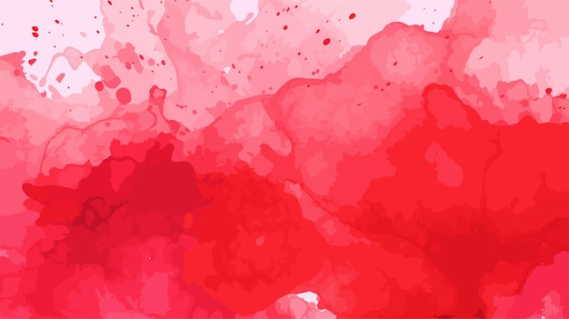 Vector vibrant red watercolor background