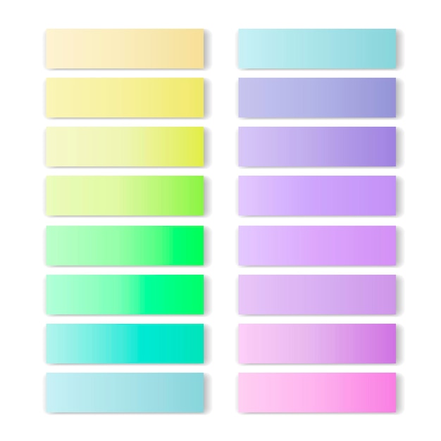 Vibrant and smooth pastel gradient set