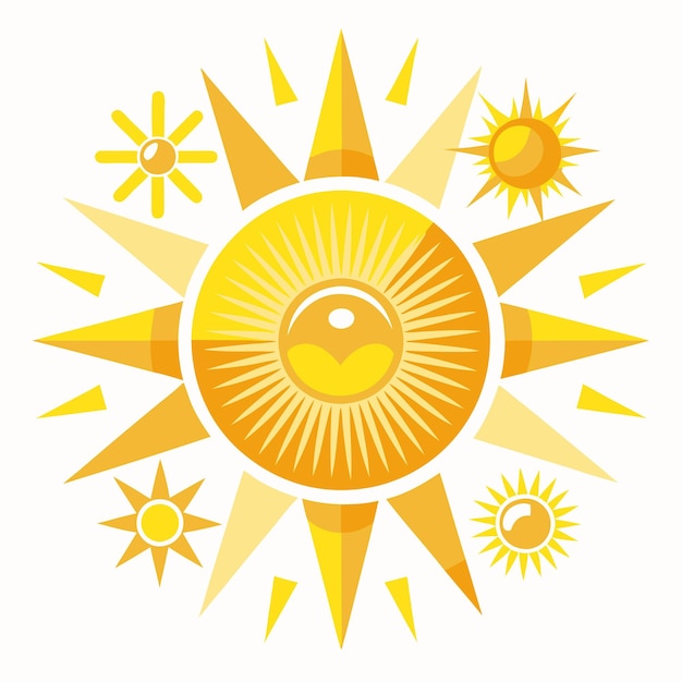 Vector vibrant sun and moon icons collection free vector graphics