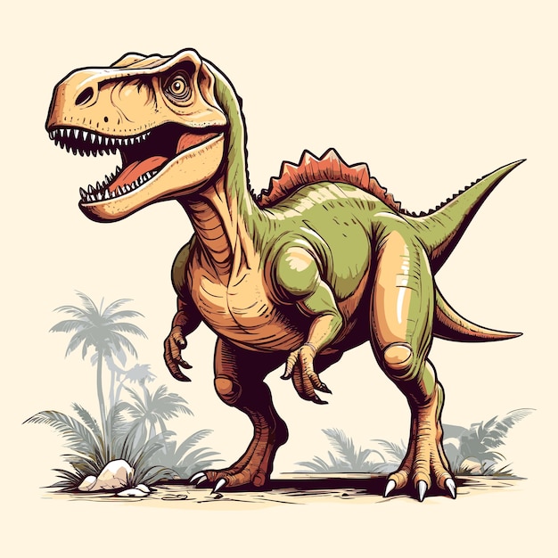 Vibrant Tyrannosaurus Rex Illustration