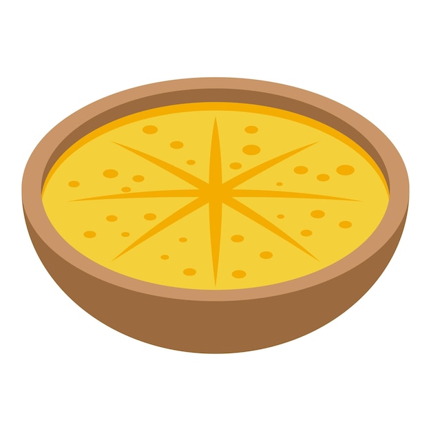 Vibrant vector illustration of a zesty lemon tart with a star design perfect for dessert menus