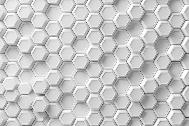 Vector vibrant white hexagon pattern for modern background designs