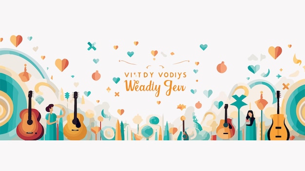 Vector vibrant world music celebration background