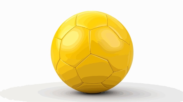 Vector vibrant yellow soccer ball isolated on white background