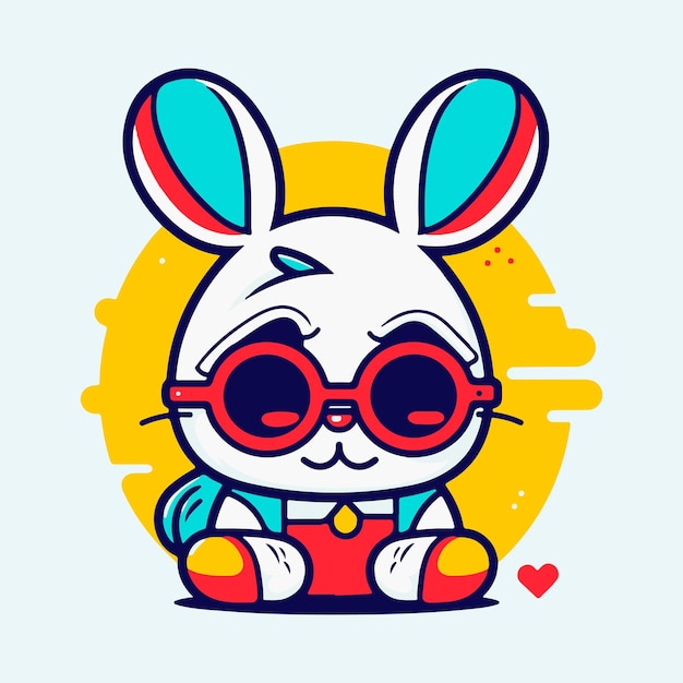 a vibrantly illustrated evil rabbit