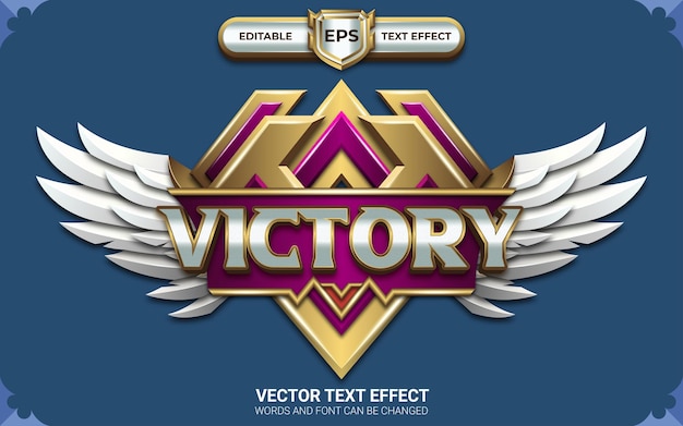 Victory Achievement with Editable Text Effect