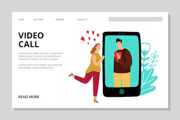 Video call landing page