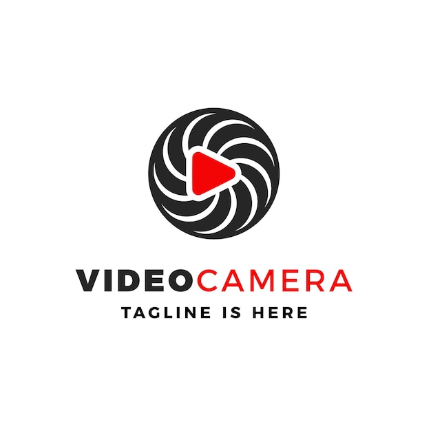 Video camera logo vector icon illustration