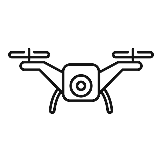 Video drone vehicle icon outline vector Filming operator