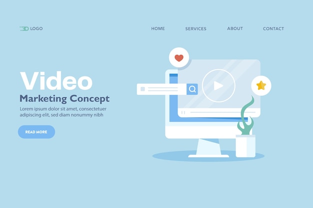 Video editing marketing concept