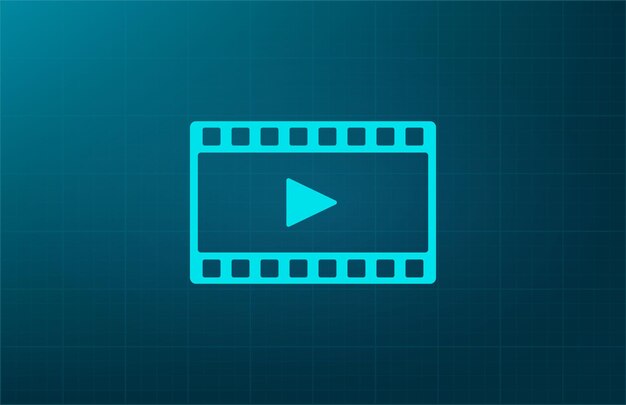 Video frame symbol Vector illustration on blue background Eps 10