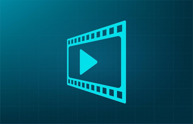 Video frame symbol Vector illustration on blue background Eps 10