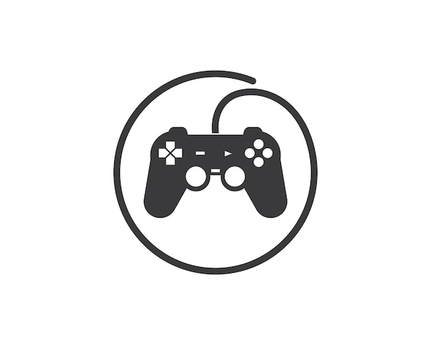 Video game controller logo icon vector illustration