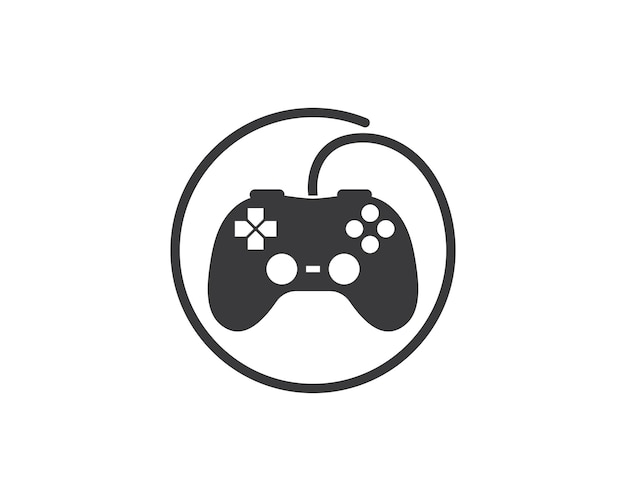 Video game controller logo icon vector illustration