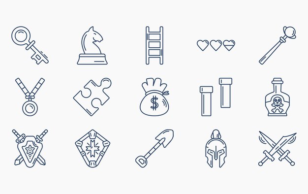 Video game elements vector icon illustration