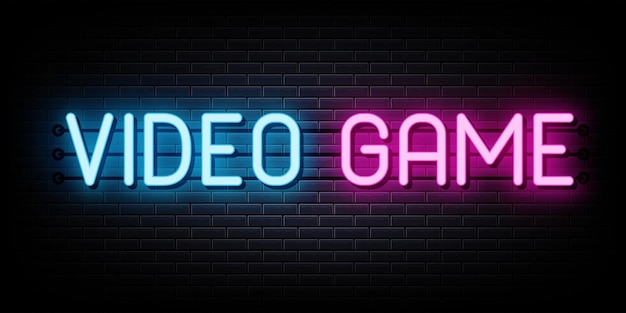 video game neon sign neon symbol