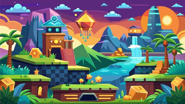 Vector video games background