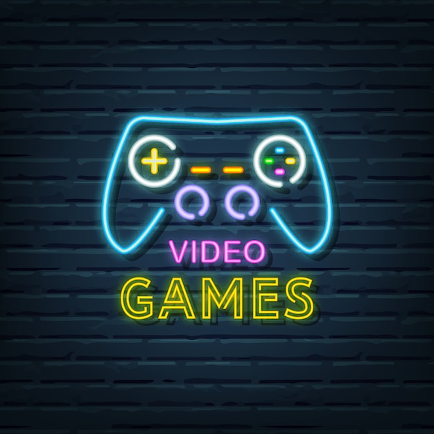 Video games neon sign