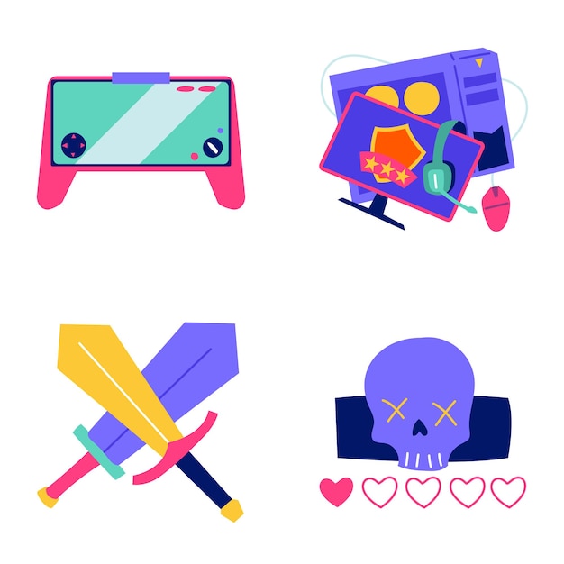 Video Games sticker set 