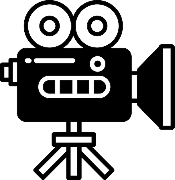 Video glyph and line vector illustration