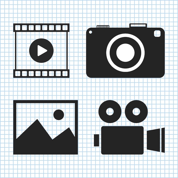 Video icon set