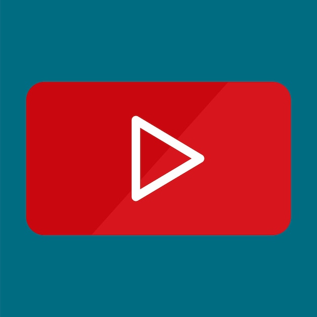 Video player play icon Flat illustration of video player play vector icon for web design