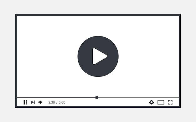 Video player template for web or mobile apps concept Vector illustration