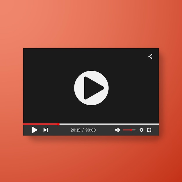 Video player template for web or mobile apps.