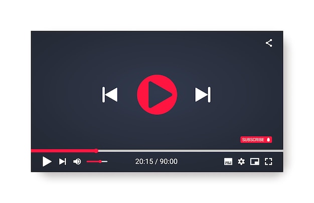 Video player template for web or mobile apps.