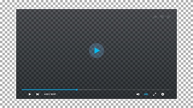 Vector video player transparent interface display