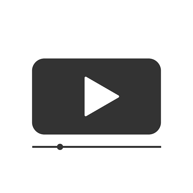 Video player vector icon Template for your design