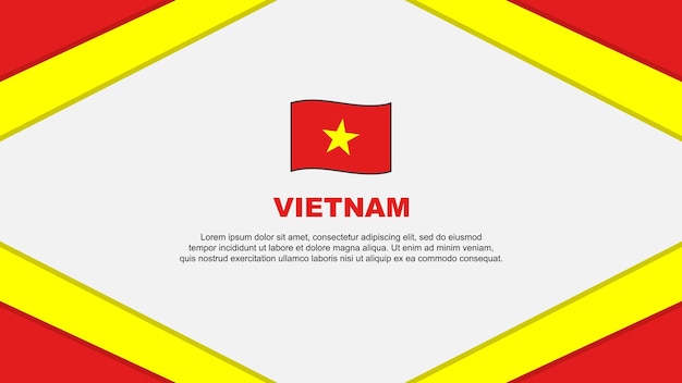 Vietnam Flag Abstract Background Design Template Vietnam Independence Day Banner Cartoon Vector Illustration Vietnam Template