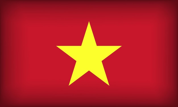 Vector vietnam flag with original color