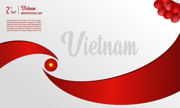 Vietnam Independence Day Vector Illustration greeting card background