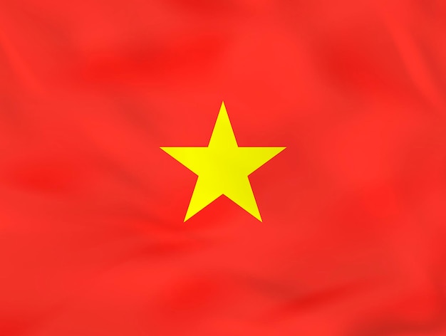 Vector vietnam waving flag vietnam national flag background texture