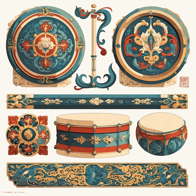 Vietnamese Dong Son drum patterns with intricate designs