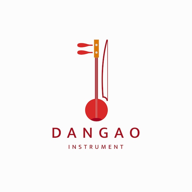 vietnamese traditional musical instrument logo icon design template flat vector