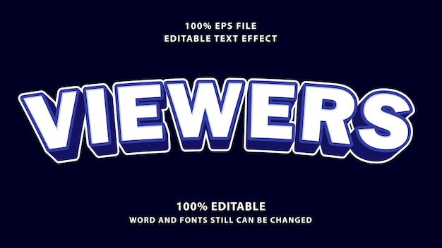 Viewers Word 3D Text Effect Template