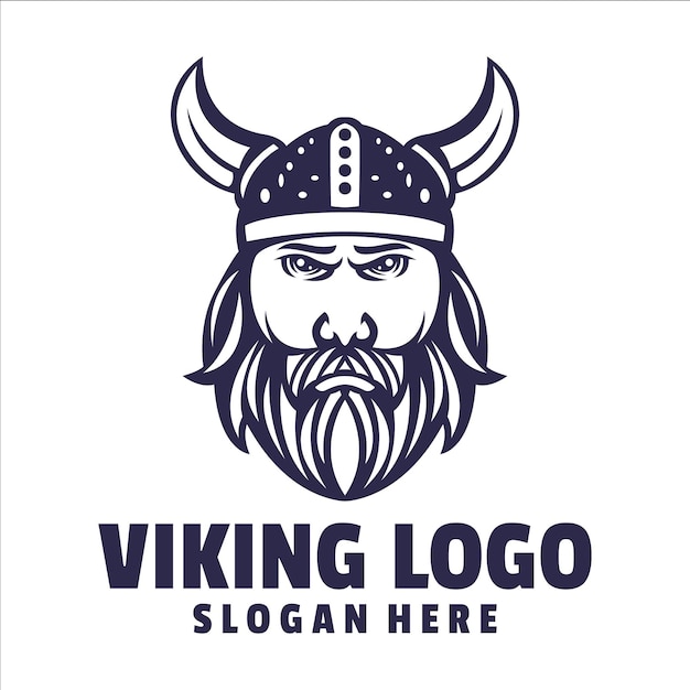 viking angry cartoon logo vector