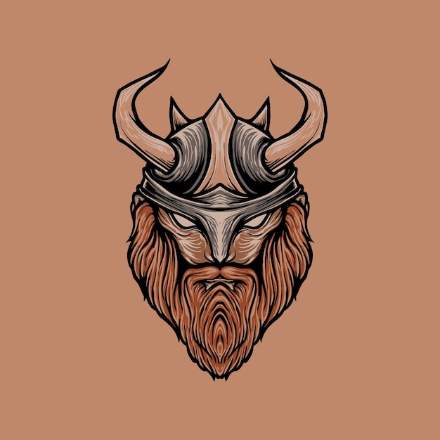 viking head logo illustration