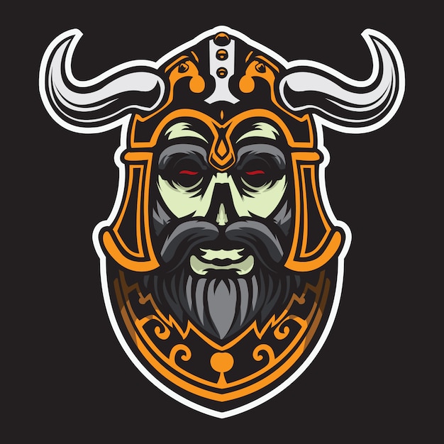 viking head vector illustration