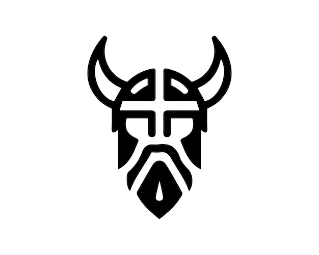 Vector viking helmet logo design vector template