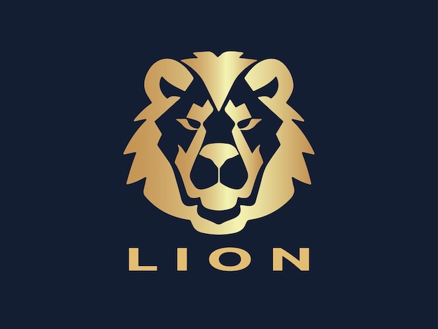 Viking Lion Logo Design Vector