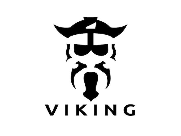 Viking logo design icon symbol vector template