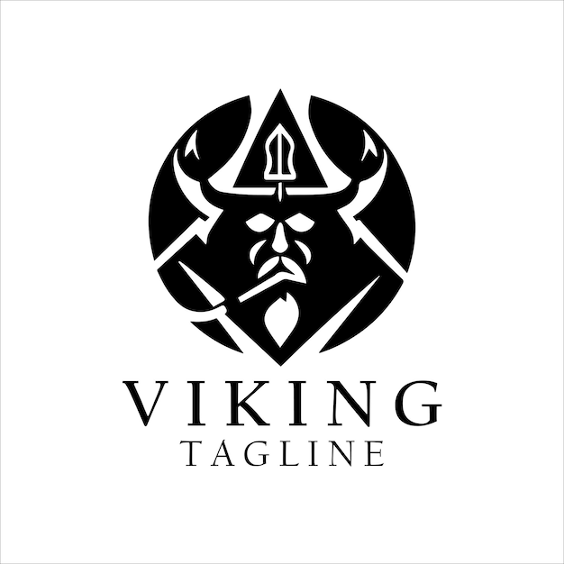 Viking logo design icon vector template