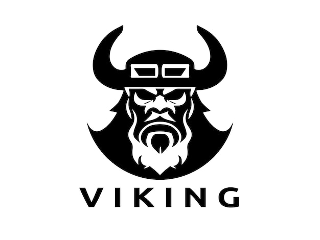 Viking Logo Design Man Icon Symbol Vector Template