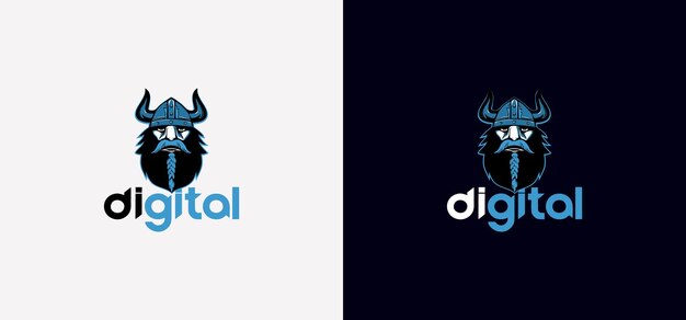 Viking logo design Sport team mascot logotype illustration