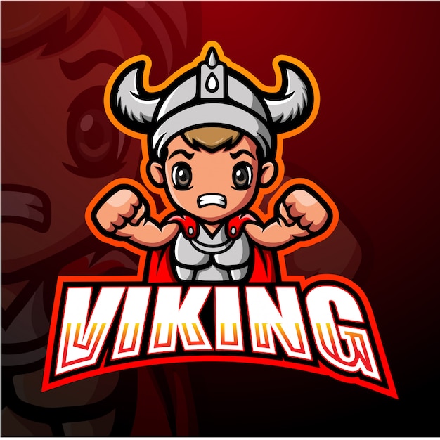 Viking mascot esport illustration